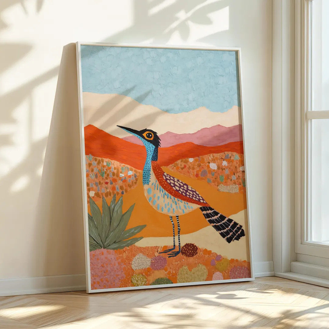 Roadrunner Bird Painting DIGITAL DOWNLOAD Print, Colourful Bird Painting Print, Southwestern Prin... | Etsy (US)