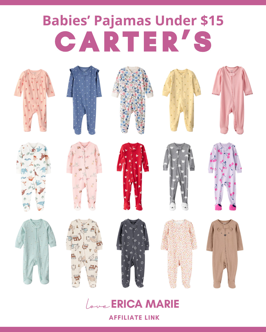 Carter’s has baby pajamas under $15 right now. These are great for stocking up or gifting. 

 #LTKmomlife #LTKSaleAlert #LTKBaby