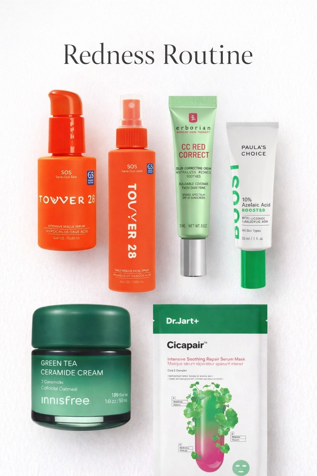 Redness Routine 🤍 Barrier First, Correct Second (from today’s YouTube live)

When my skin is flushed or reactive, this is the exact order I follow:

1. SOS Spray to calm and reset  
2. SOS Serum to visibly reduce redness  
3. Vitamin C for brightness and support  
4. Hydrating essence for comfort  
5. Mix Paula’s Choice Azelaic Booster into moisturizer to target redness while protecting the barrier  
6. CC Red Correct under foundation or wear alone

Bonus support  
The Cicapair mask is what I reach for on high flare days when my skin needs extra soothing.

Everything is linked below in the exact order I use it.

#LTKBeauty #LTKmomlife #LTKOver40