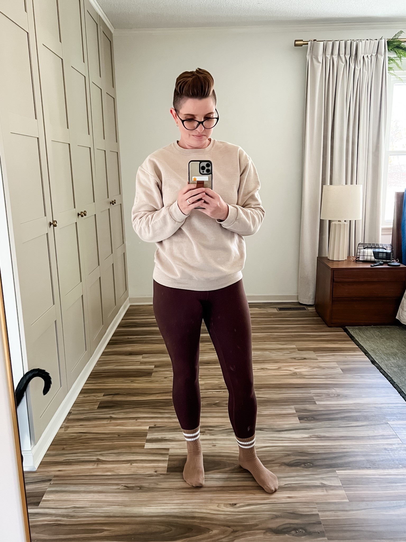 realizing I look like a latte today in my comfy winter stay-home-all-day-and-be-lazy outfit. 😁 these leggings are the most buttery soft stretchy material and the sweatshirt is a super cheap men’s Fruit Of The Loom. I almost never buy women’s sweatshirts; men’s are just better. 👏🏼

#LTKFindsUnder50 #LTKootd #LTKActive