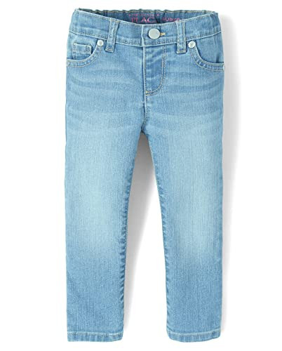 The Children's Place Baby Girls and Toddler Girls Super Skinny Jeans, Light Jay Blue Wash, 2T | Amazon (US)