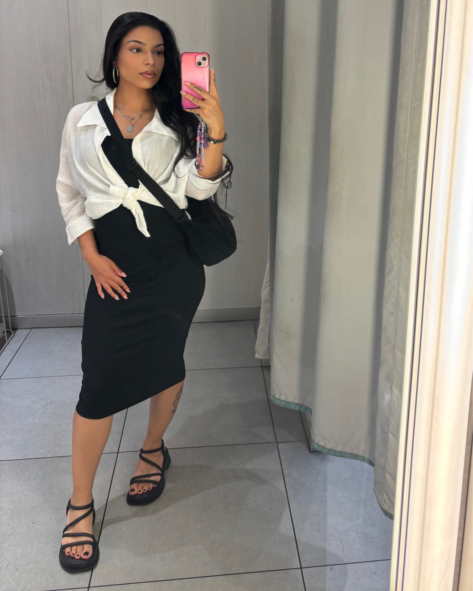 I love this too to elevate an outfit and protect my skin from the sun ☀️ | summer fashion, summer style, casual fashion, alt style, black dress, casual dress, summer dress

#LTKFindsUnder100 #LTKFindsUnder50 #LTKItBag
