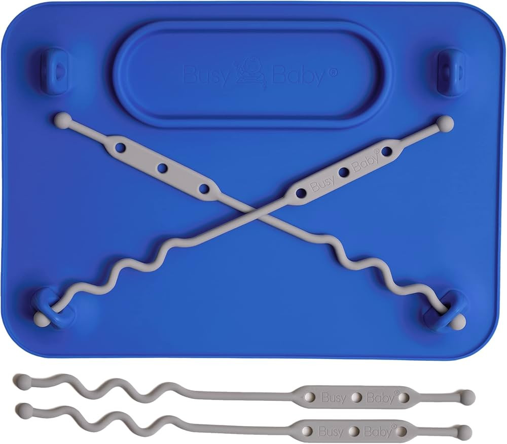 BUSY BABY Silicone Placemat-As Seen On Shark Tank-Built-in Suction Cups-4 Toy Tethers for Babies ... | Amazon (US)