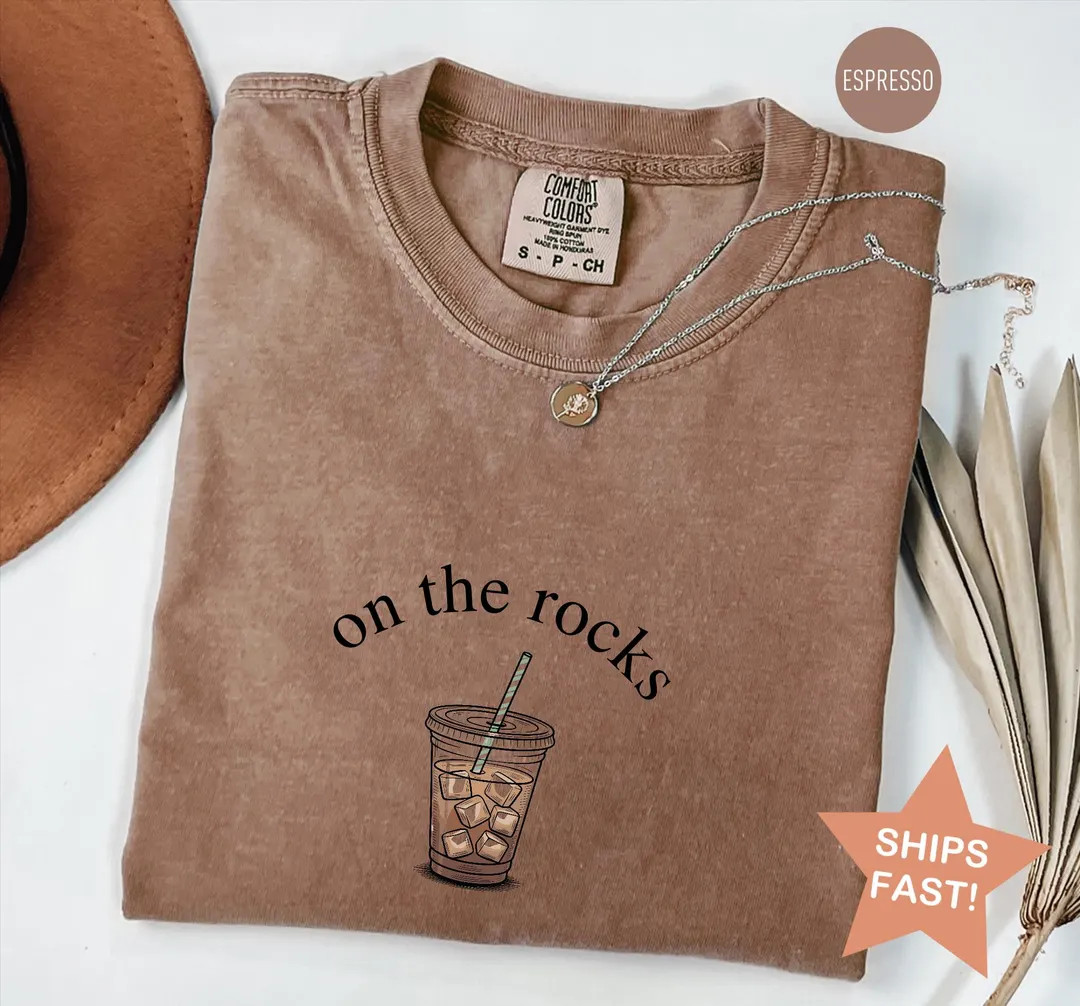 Comfort Colors® Coffee Shirt, Iced Coffee Lover Gift, Funny Coffee Gift for her, Coffee TShirt C... | Etsy (Global)