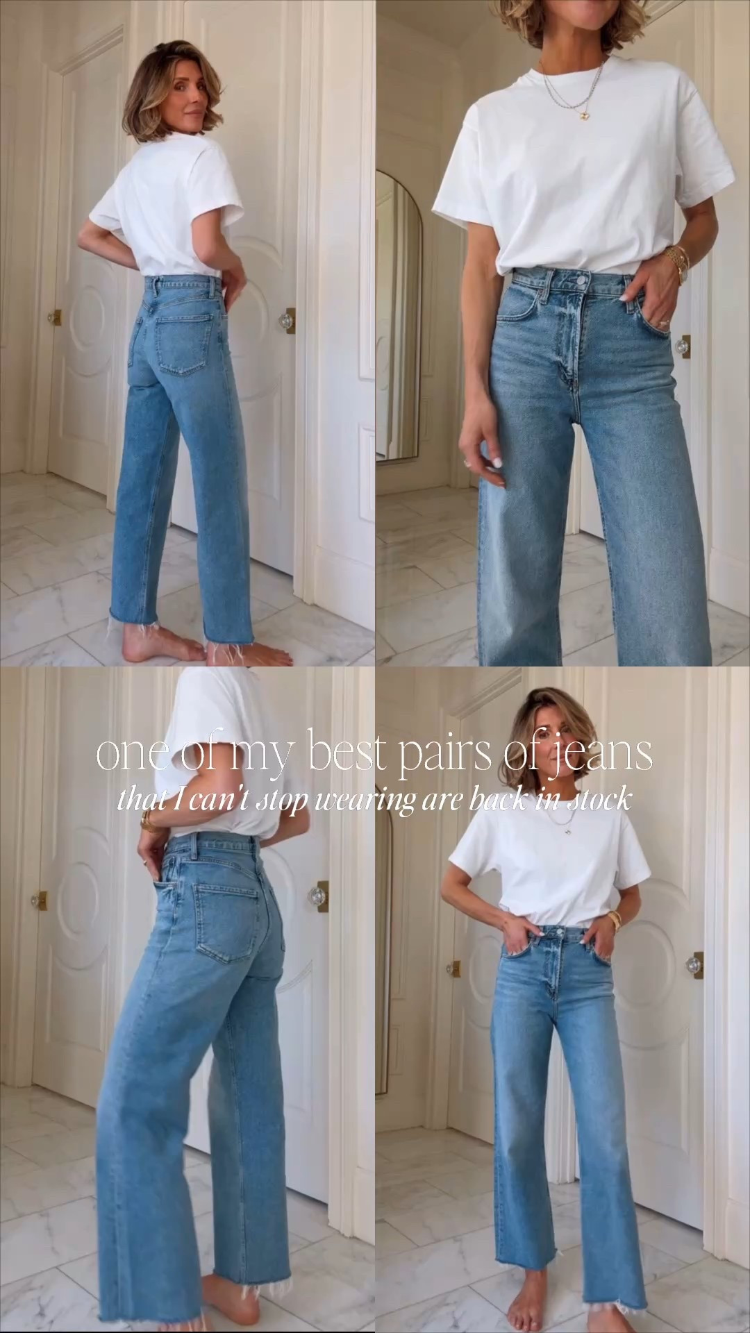 A great pair of straight leg jeans- one k reach for years -  wear them year round!