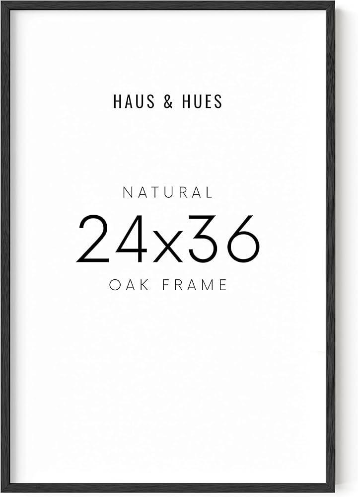 Haus and Hues 24"x36" Black Oak Wood Frames Set of 1 - 24"x36" Picture Frames for Wall, 24"x36" B... | Amazon (US)