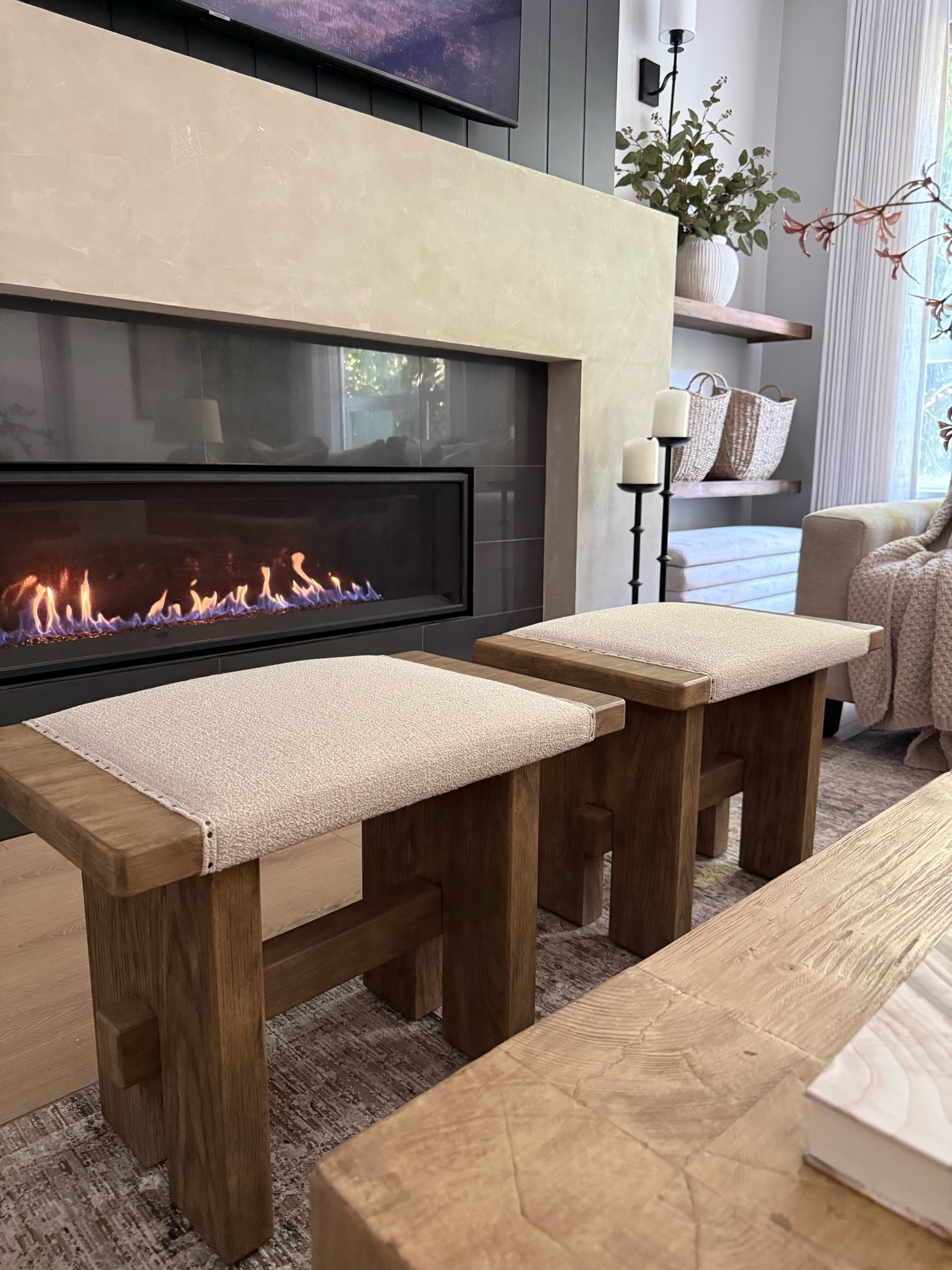 Solid wood ottomans. I absolutely love this modern rustic look. They’re fabulous quality and just so gorgeous 🤎

#LTKshoes