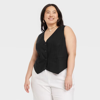 Women's Linen Vest - A New Day™ | Target