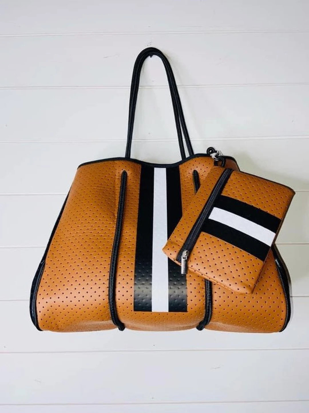 Camel Neoprene Tote - Etsy | Etsy (US)