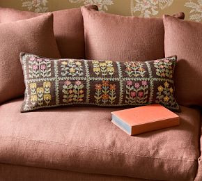 Marisa Needlepoint Lumbar Pillow Cover | GreenRow
