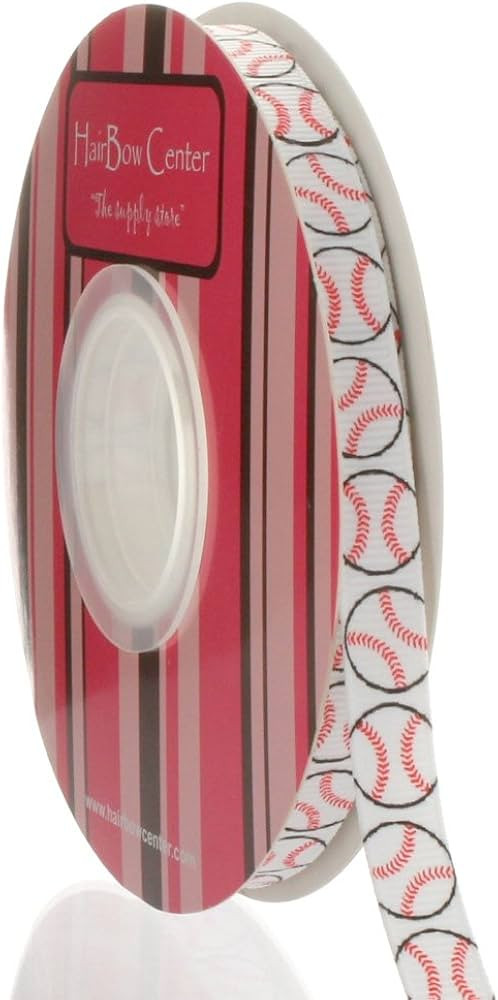 3/8" Baseball Grosgrain Ribbon 25 Yards | Amazon (US)