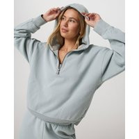 Vuori Restore Relaxed Half Zip Jacket Hoodie | Blue Haze | XXL | Vuori Clothing (US & Canada)