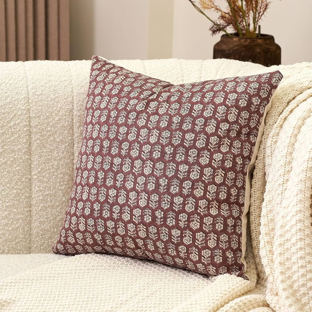 20x20 Pillow Covers Floral Pillow Covers Farmhouse Neutral Pillow Covers Decorative Pillows for C... | Amazon (US)