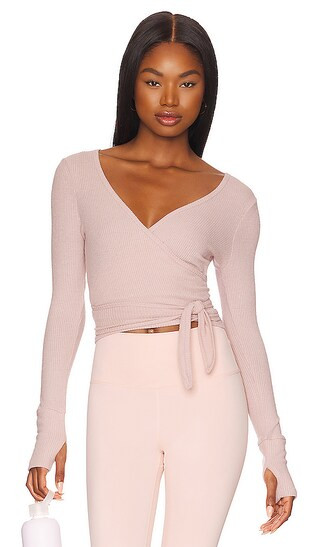Reversible Ballet Long Sleeve Top in Rose Quartz | Revolve Clothing (Global)
