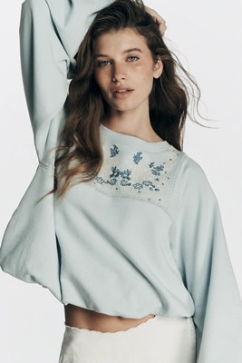 By Anthropologie Boho Balloon-Sleeve Top | Anthropologie (US)