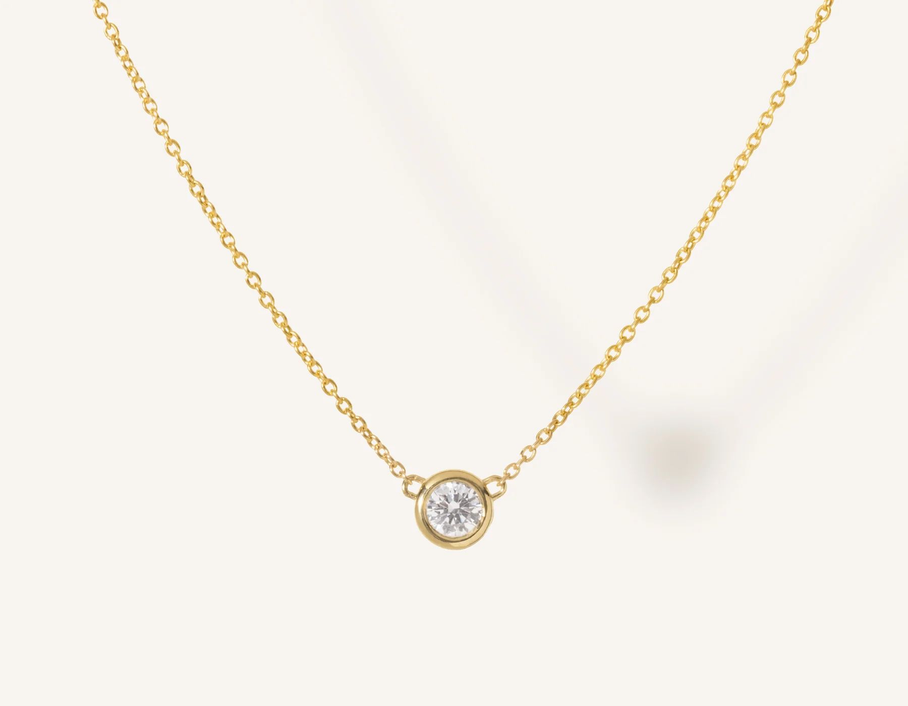 Solitaire Diamond Necklace | Vrai and Oro