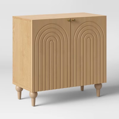 32" High Arches 2 Door Storage Cabinet Natural - Threshold™ | Target