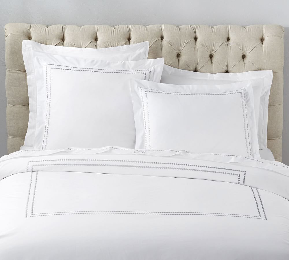 Pearl Organic Percale Duvet Cover | Pottery Barn (US)
