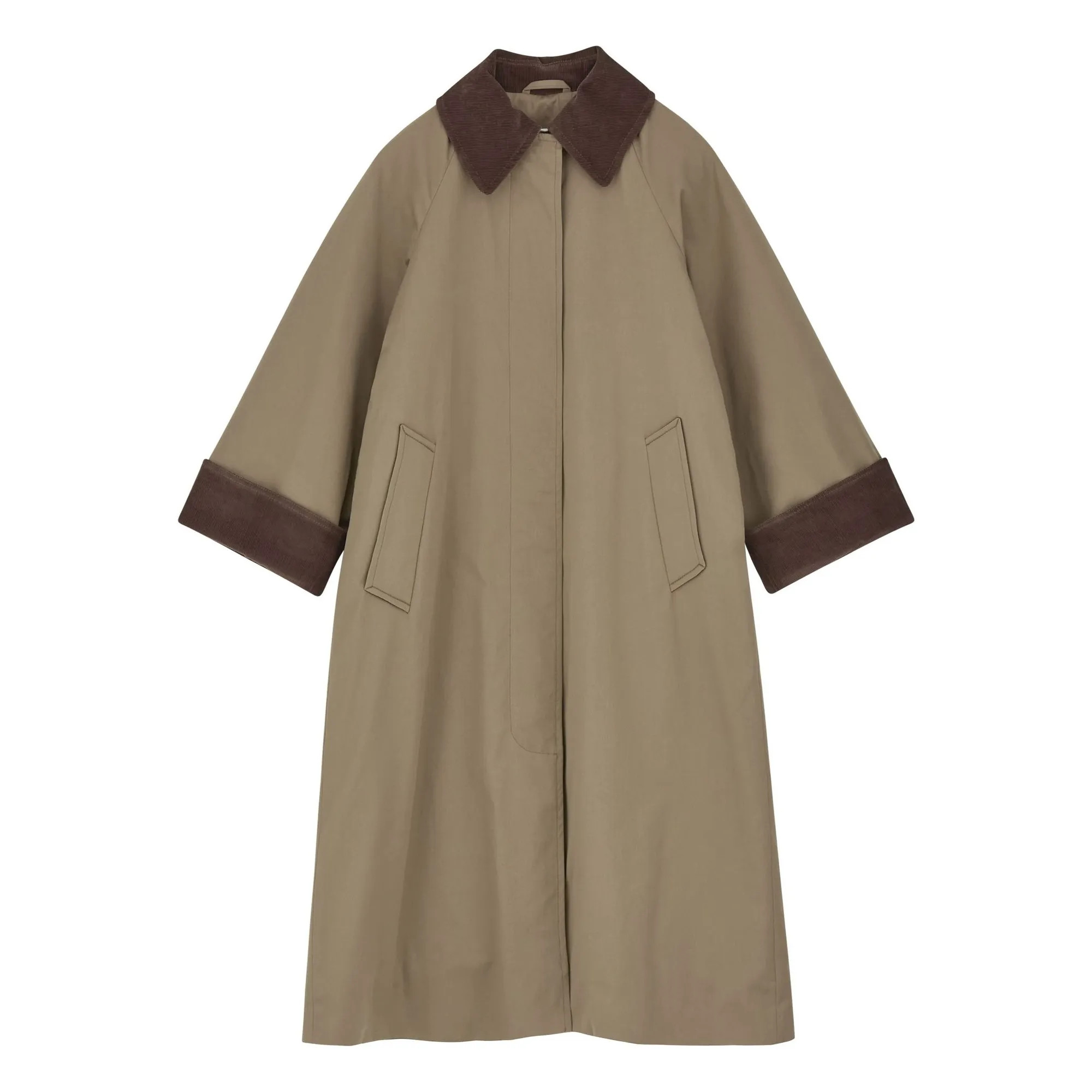 Gaby Coat Organic Cotton | Taupe brown | Smallable