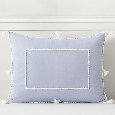 Chambray Tassel Duvet Cover & Sham | Pottery Barn Teen