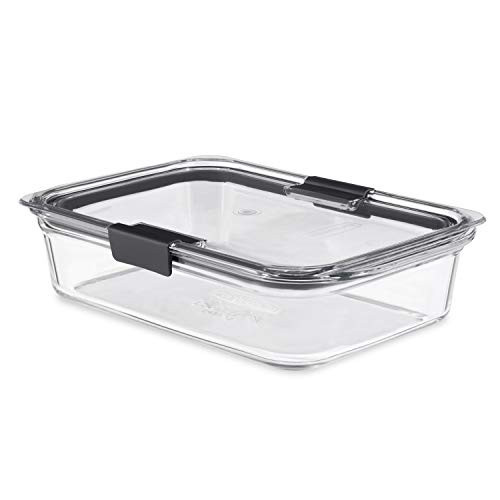 Rubbermaid Brilliance Glass Storage 8-Cup Food Container with Lid (2 Pieces Total) | Amazon (US)