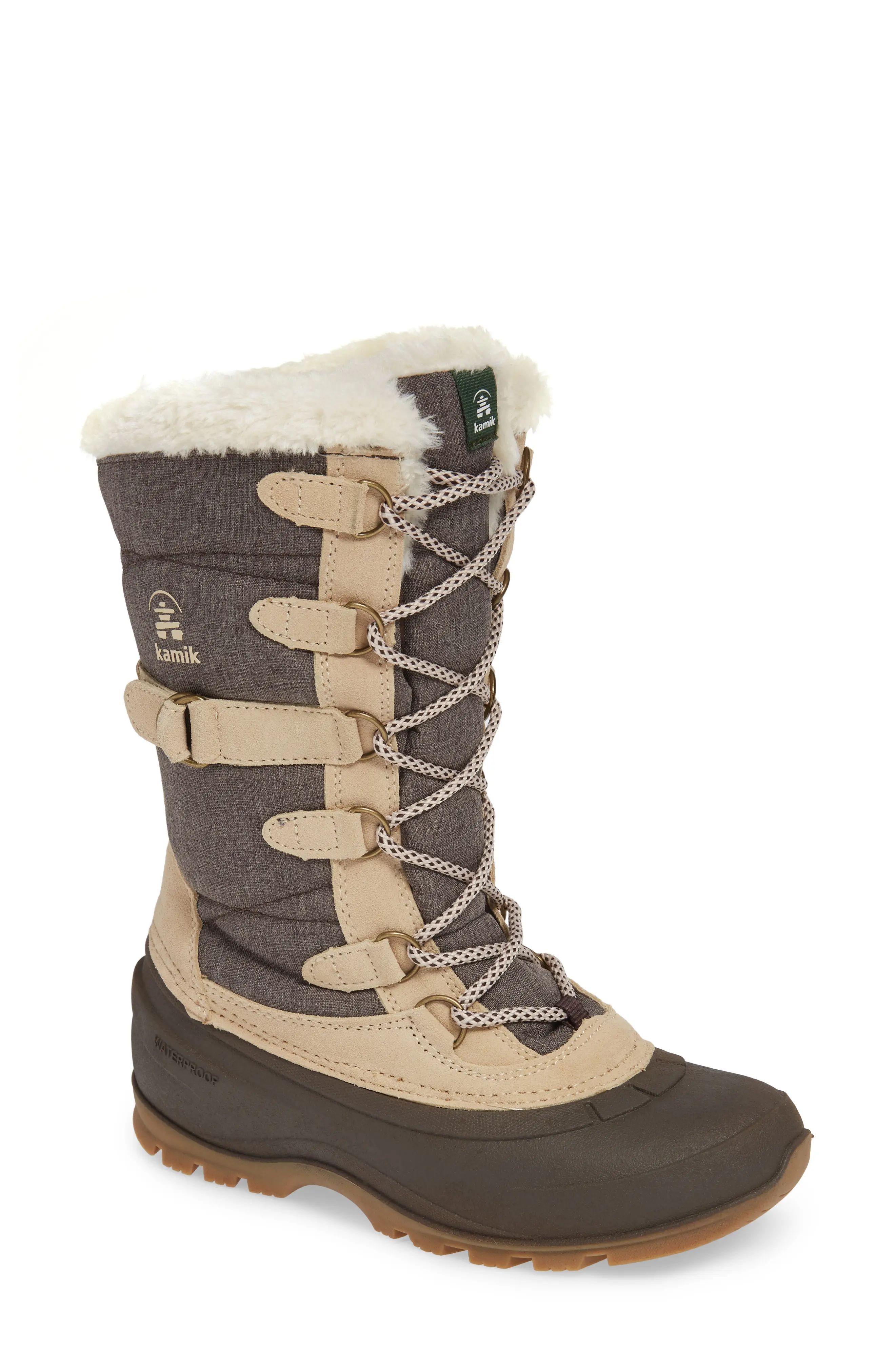 Women's Kamik Snovalley2 Waterproof Thinsulate-Insulated Snow Boot, Size 5 M - Brown | Nordstrom