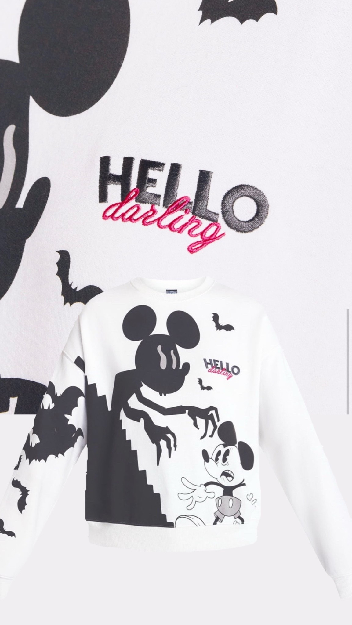Mickey Mouse spooky vibes crewneck. Hello darling embroidery details 😍😍 I am obsessed and added to cart immediately. Perfect for Halloween Disney nights at the parks!

#LTKootd #LTKmomlife #LTKSeasonal