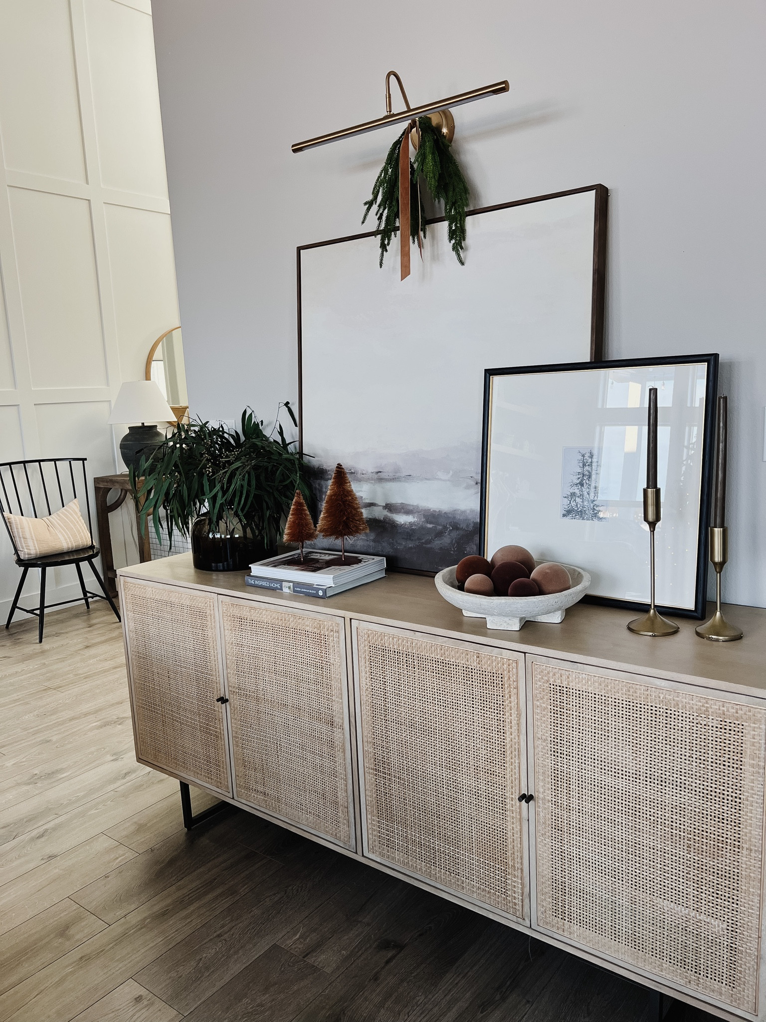 My favorite little moment. 

Sideboard, art, picture light, candle

#LTKHoliday #LTKhome #LTKSeasonal