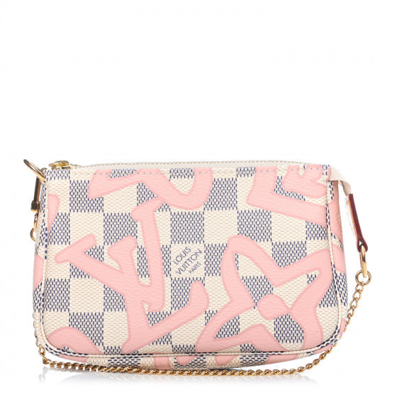 LOUIS VUITTON Damier Azur Tahitienne Mini Pochette Accessories | Fashionphile