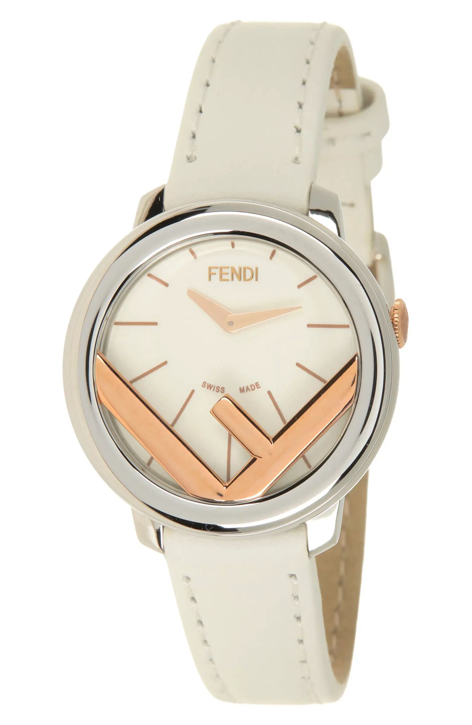 Women's Rose Gold-Tone Leather Strap Watch, 28mm | Nordstrom Rack