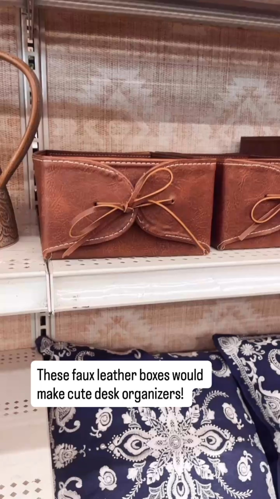 Faux leather boxes perfect for desk organization, coffee table decor, nightstand decor, and console table decor. Love the western equestrian style home decor at Michael’s Stores right now! 

These items are super budget friendly so also great for a teenage girl or boys room. 

#LTKOver40 #LTKKids #LTKHome