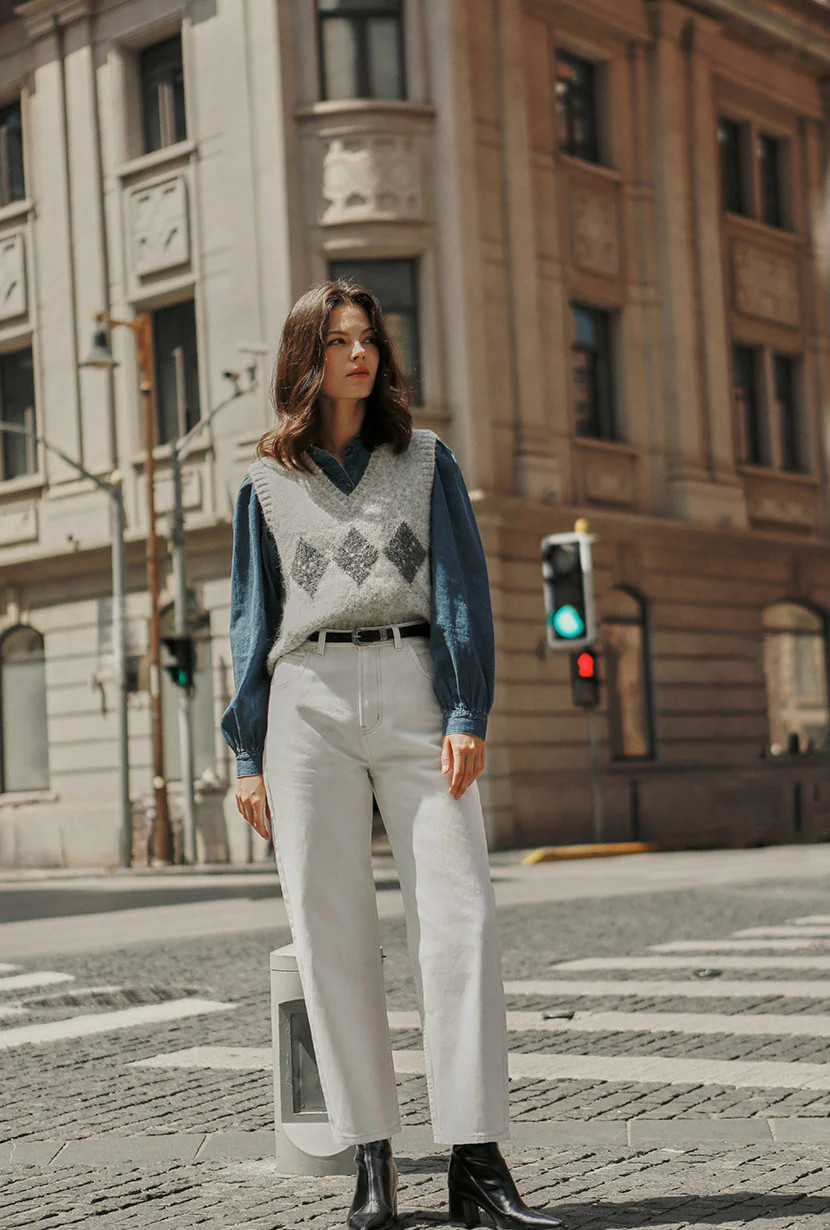 Danica Knitted Alpaca Vest - Gray | Petite Studio NYC