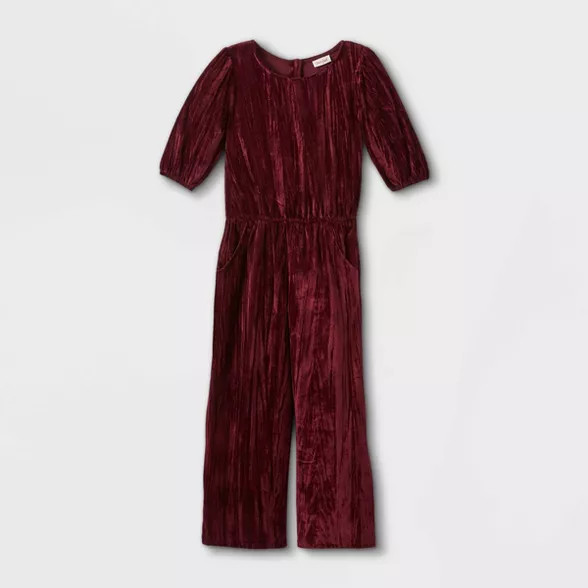Girls' Velour Long Sleeve Jumpsuit - Cat & Jack™ | Target