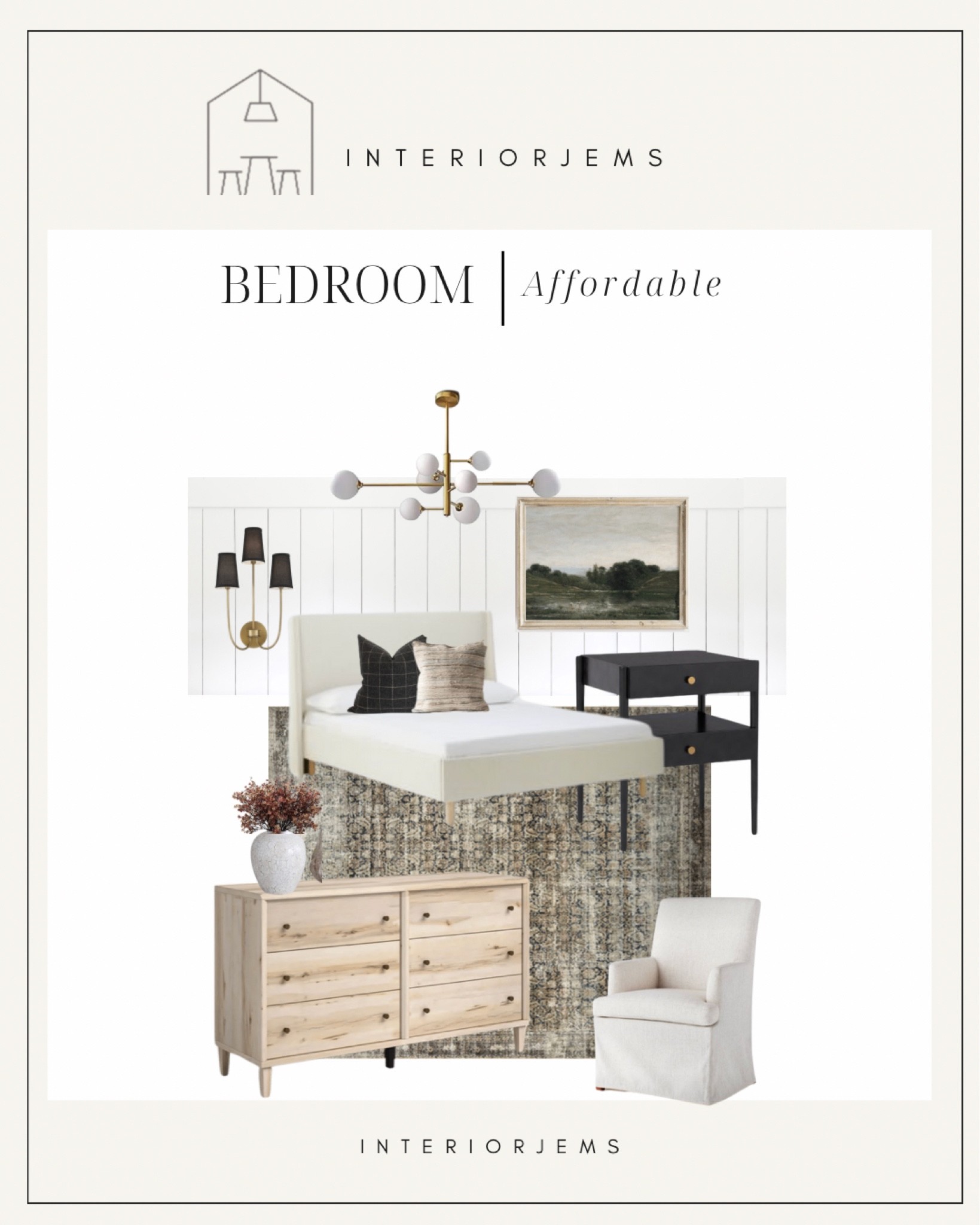 Affordable bedroom, upholstered bed, affordable lounge chair, large dresser, natural wood dresser, area rug?, loloi rug, vintage like rug, sconce, ceiling light, nightstxx as bd, black nightstand, throw pillows, amazon home, target, wayfair, Etsy 

#LTKsalealert #LTKhome #LTKstyletip