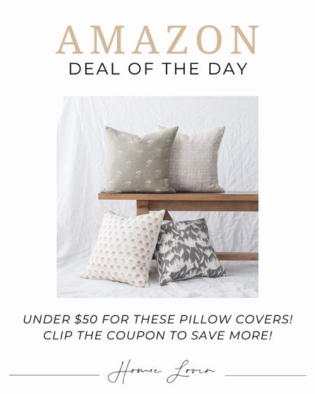 Amazon Deal of the Day! Under $50 for these pillows covers!

Home decor, interior design, pillows, pillow covers #HomeDecor #Amazon

Follow my shop @homielovin on the @shop.LTK app to shop this post and get my exclusive app-only content!

#LTKHome #LTKSeasonal #LTKSaleAlert