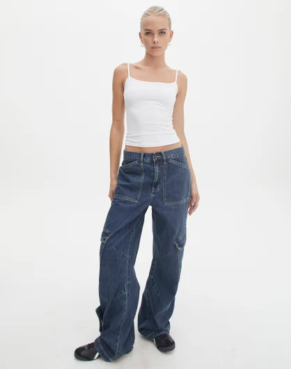 Mid Rise Wide Leg Jean in Coyote Blue | Glassons | Glassons (Australia)