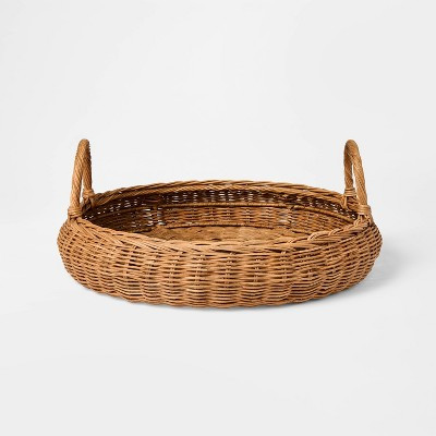 Braided Woven Rattan Tray - Threshold™ designed with Studio McGee | Target