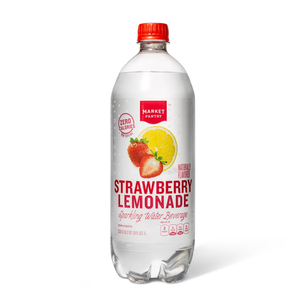 Strawberry Lemonade Sparkling Water - 33.8 fl oz Bottle - Market Pantry™ | Target