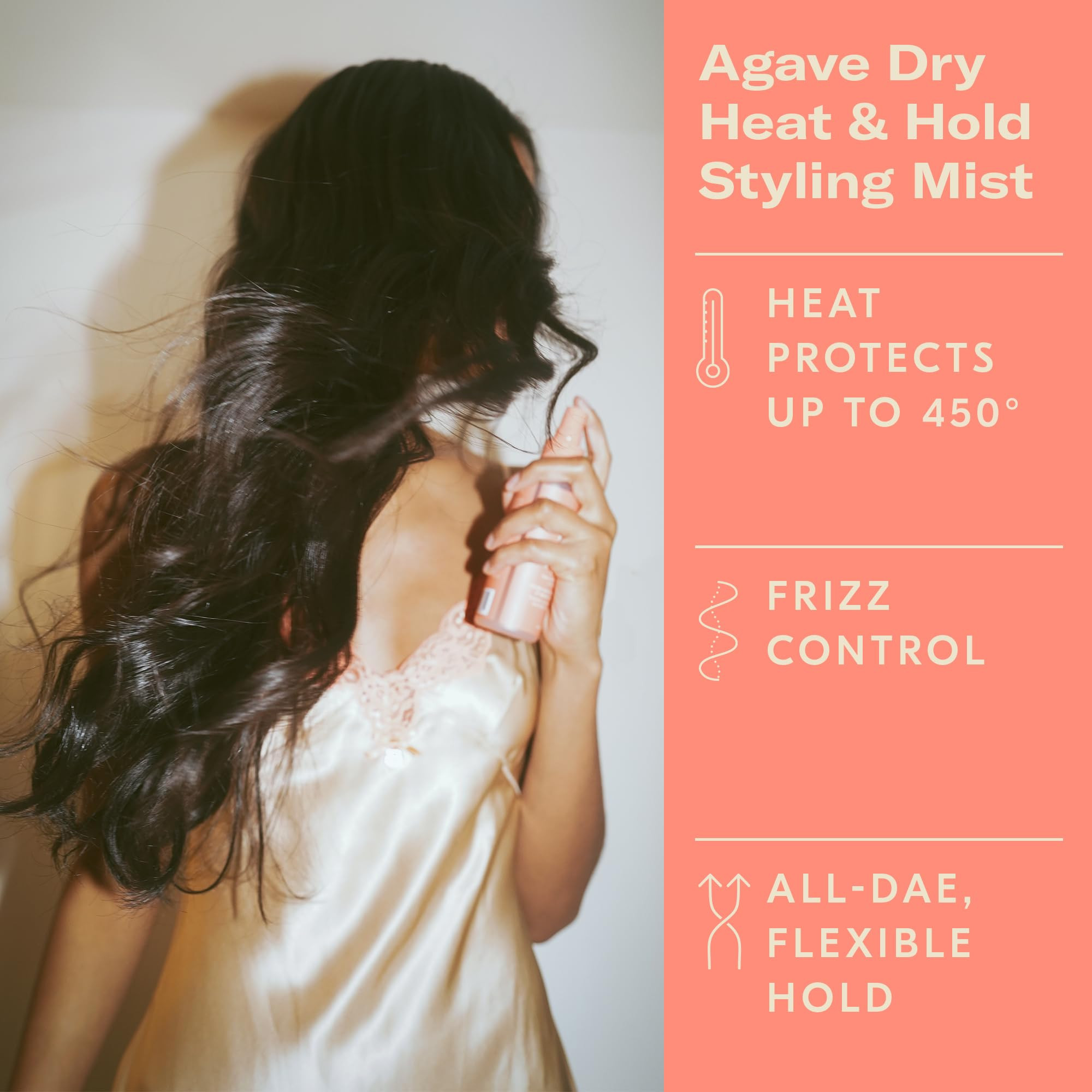 dae Agave Dry Heat & Hold Styling Mist - Heat Protection, Controls Frizz, Softens Hair (5 oz.) | Amazon (US)