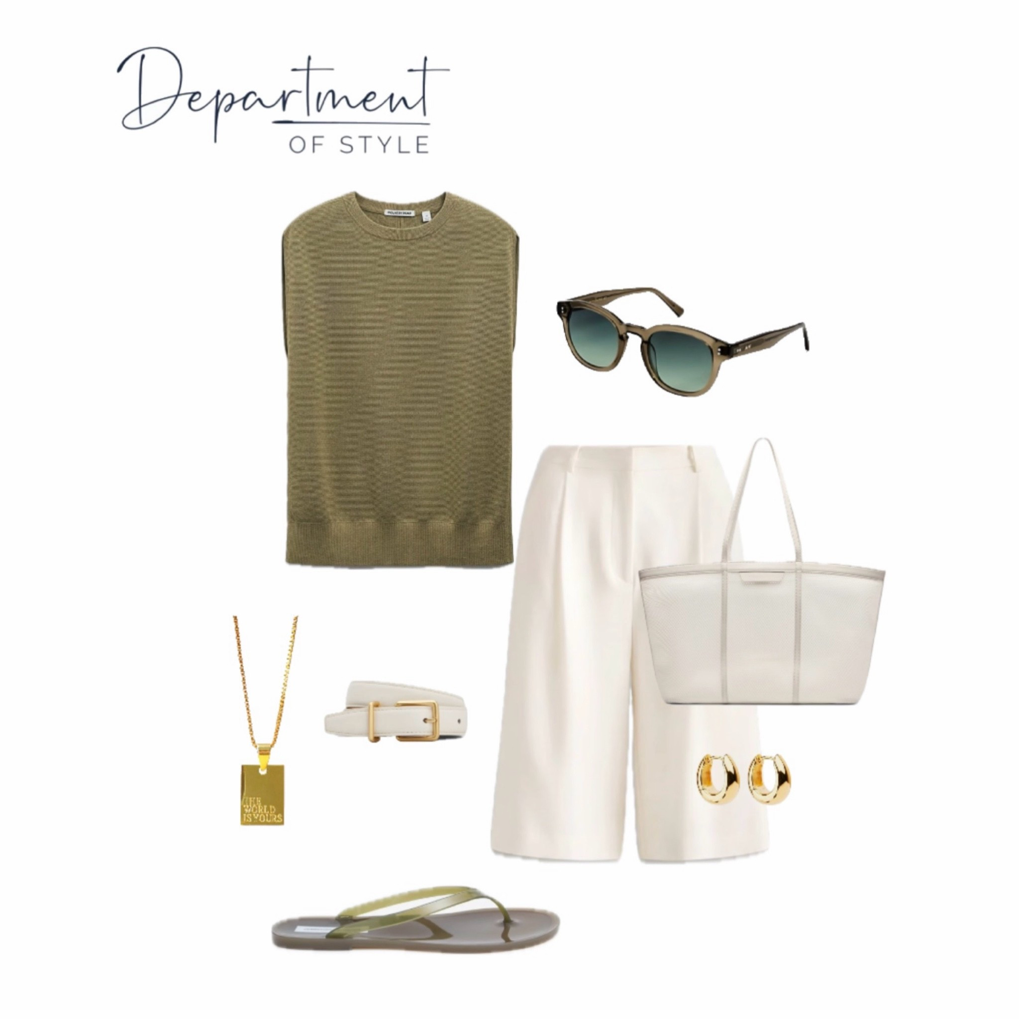 Bermuda shorts offer an elevated look for weekend wear with a tank and thongs.