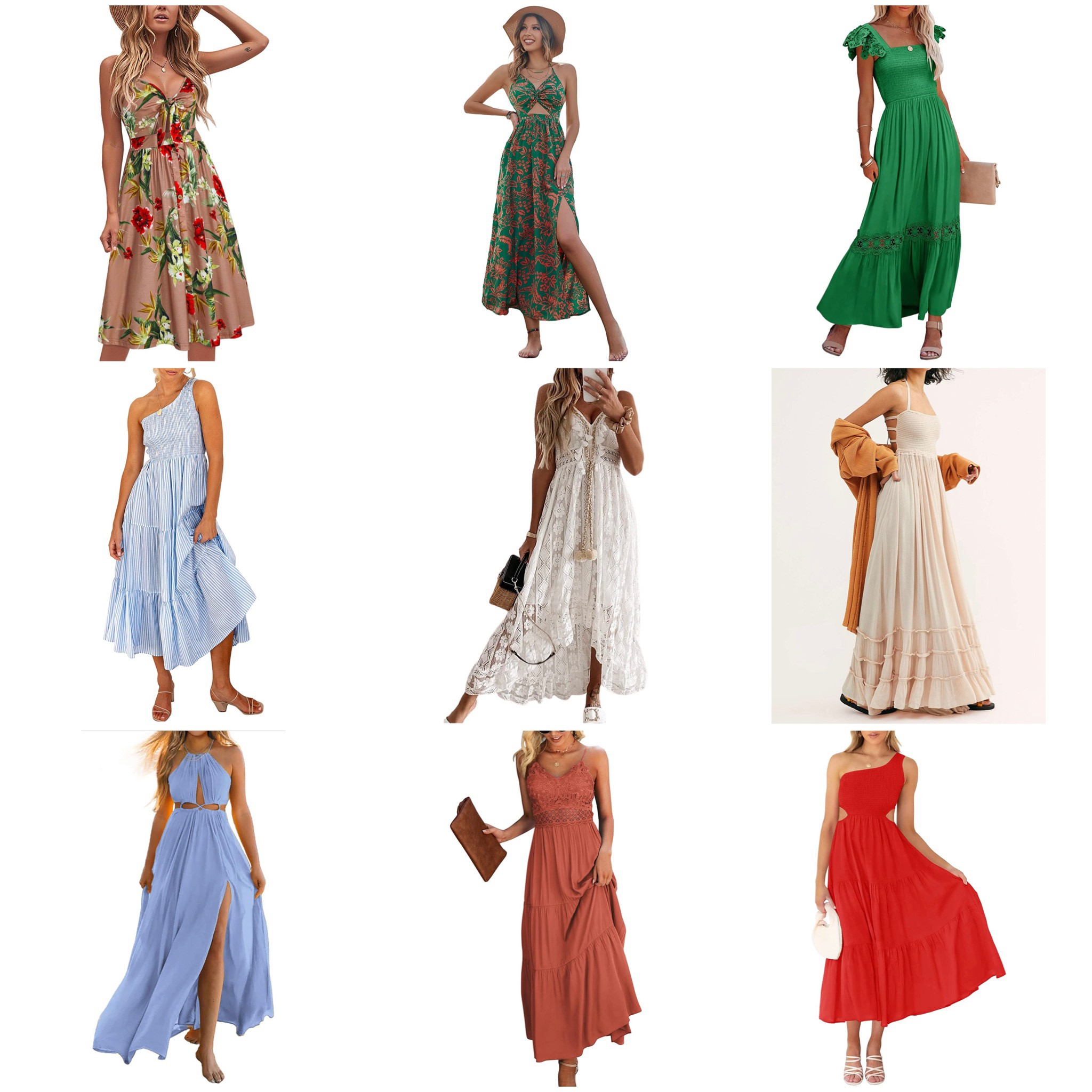 SUMMER Painting floral beauty dress♡ Amazon.com: Floral Dresses for Women 2024 Pink Pastel