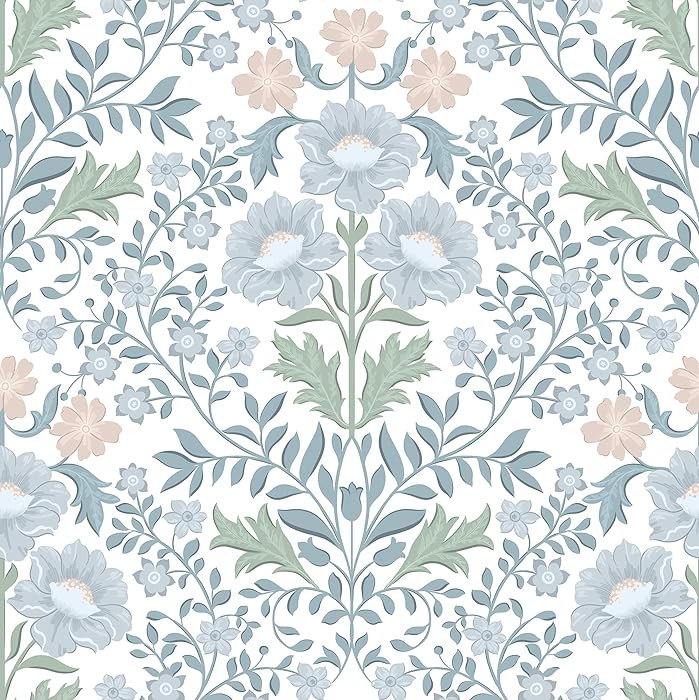 Floral Wallpaper Peel and Stick Wallpaper 17.3"x78.8" Boho Contact Paper Removable Self Adhesive ... | Amazon (US)