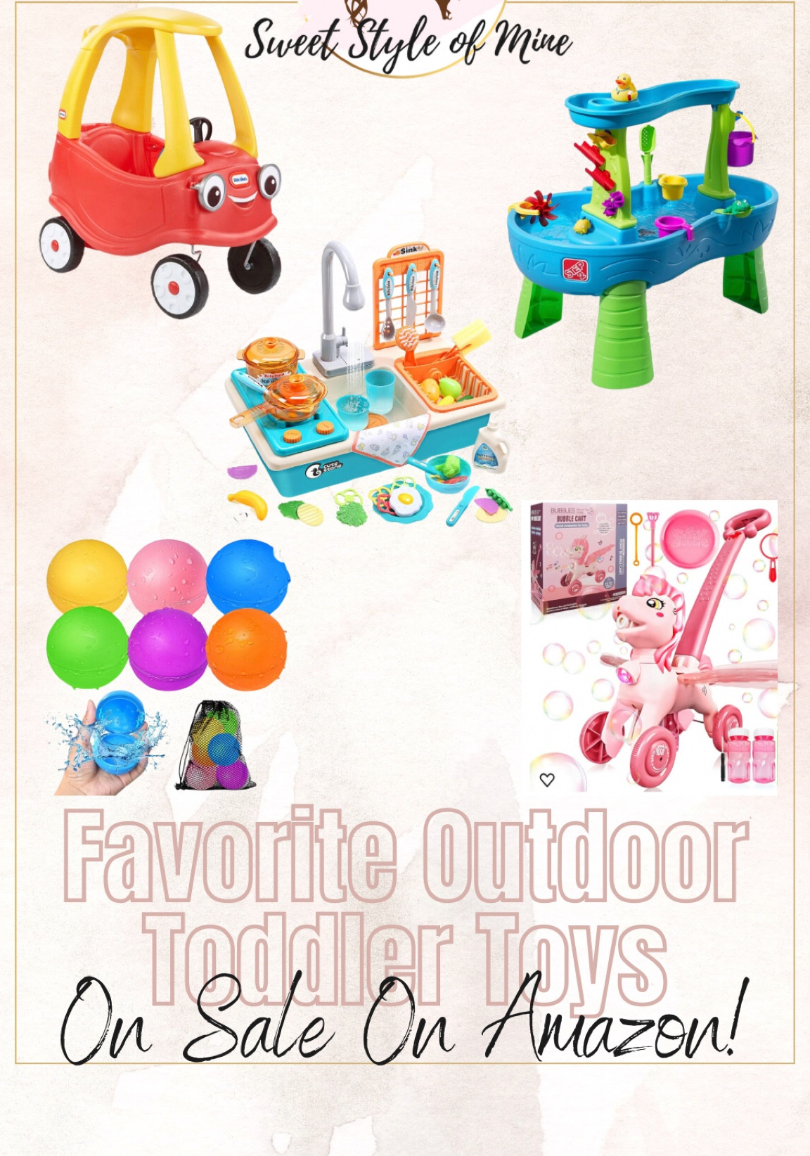 Favorite Outdoor Toddler Toys on Sale on Amazon 🥳🫶

Water table for toddlers, Step2 water table, summer toddler toys, reusable water balloons, Amazon toys, Amazon spring sale, bubble pusher, bubble mower toy, little tikes cozy coupe, working toy sink 

#LTKfamily #LTKkids #LTKsalealert
