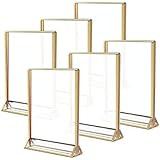 TonGass (24-Pack) 5 x 7 Standard Double-Sided Acrylic Wedding Table Numbers Picture Frames, Clear... | Amazon (US)