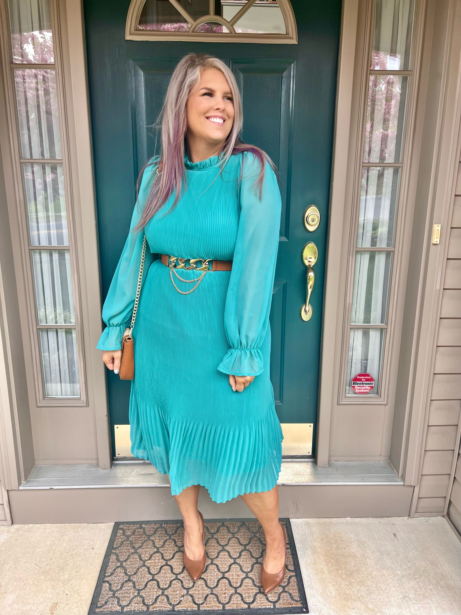 ✨SIZING•PRODUCT INFO✨
⏺Green Ruffle Pleated Dress // L // Sized down // Amazon
⏺Shaping Short // XL // TTS // Walmart 
⏺Floating Pearl Earrings // Ettika 
⏺Cognac Pointy Toe Pumps // TTS // Nine West // also linked similar from Amazon
⏺Cognac Raffia Shoulder Bag with Gold Chain Strap // Walmart 
⏺Cognac Belt with Gold Chains // SHEIN

📍Say hi on YouTube•Tiktok•Instagram ✨”Jen the Realfluencer | Decent at Style”

👋🏼 Thanks for stopping by, I’m excited we get to shop together!

🛍 🛒 HAPPY SHOPPING! 🤩

#amazon #amazonfind #amazonfinds #founditonamazon #amazonstyle #amazonfashion #walmart #walmartfinds #walmartfind #founditatwalmart #walmart style #walmartfashion #walmartoutfit #walmartlook  #dress #dressoutfit #dresslook #dresses #dressoutfitinspo #dressoutfitinspiration #dressstyle #dressfashion #spring #springstyle #springoutfit #springoutfitidea #springoutfitinspo #springoutfitinspiration #springlook #springfashion #springtops #springshirts #springsweater #workwear #work #outfit #workwearoutfit #workwearstyle #workwearfashion #workwearinspo #workoutfit #workstyle #workoutfitinspo #workoutfitinspiration #worklook #workfashion #officelook #office #officeoutfit #officeoutfitinspo #officeoutfitinspiration #officestyle #workstyle #workfashion #officefashion #inspo #inspiration #slacks #trousers #professional #professionalstyle #professionaloutfit #professionaloutfitinspo #professionaloutfitinspiration #professionalfashion #professionallook #dresspants #green #olive #olivegreen #hunter #huntergreen #kelly #kellygreen #forest #forestgreen #greenoutfit #outfitwithgreen #greenstyle #greenoutfitinspo #greenlook #greenoutfitinspiration #wedding #guest #dress #cocktail #event 
#under10 #under20 #under30 #under40 #under50 #under60 #under75 #under100 #affordable #budget #inexpensive #budgetfashion #affordablefashion #budgetstyle #affordablestyle #curvy #midsize #size14 #size16 #size12 #curve #curves #withcurves #medium #large #extralarge #xl


#LTKunder50 #LTKworkwear #LTKwedding