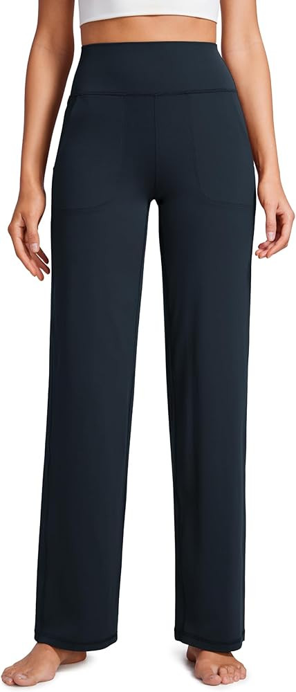 CRZ YOGA Womens Butterluxe High Waist Wide Leg Pants with Pockets 31" - Buttery Soft Comfy Casual... | Amazon (US)