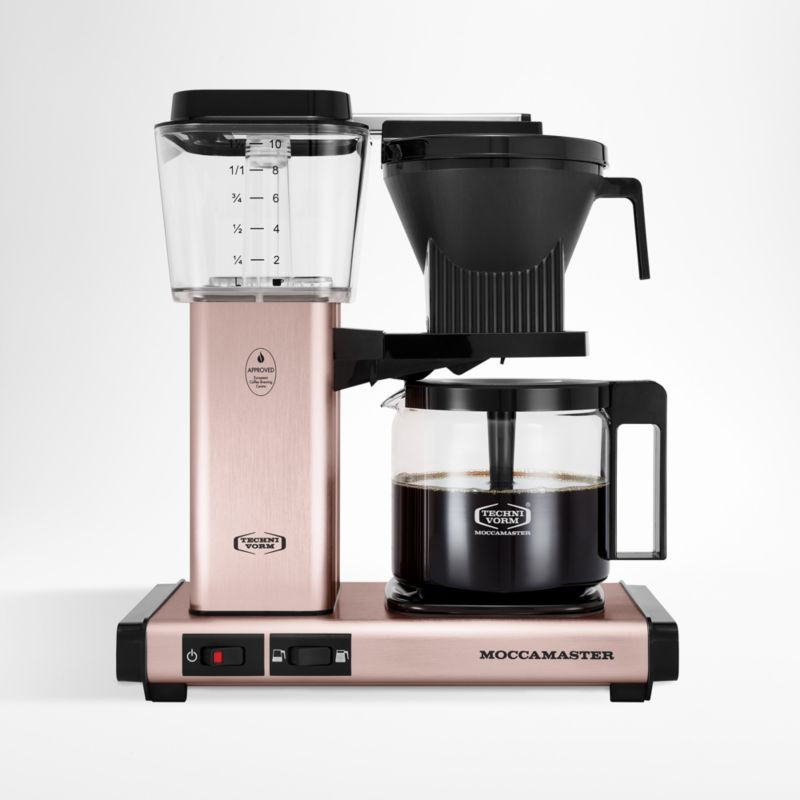 Moccamaster KBGV Glass Brewer 10-Cup Rose Gold Coffee Maker + Reviews | Crate & Barrel | Crate & Barrel