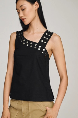 Maeve Asymmetric Hardware Top | Anthropologie (US)