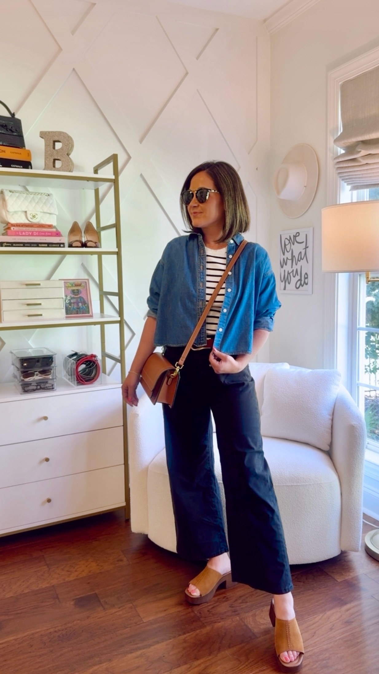 Casual elevated spring outfit idea - layer a denim
Shirt open with  fitted tee or tank with a wide leg cropped jean 
My black jeans are from thereset.com and you can use code blair20 for 20% off 

#LTKSeasonal #LTKStyleTip #LTKOver40