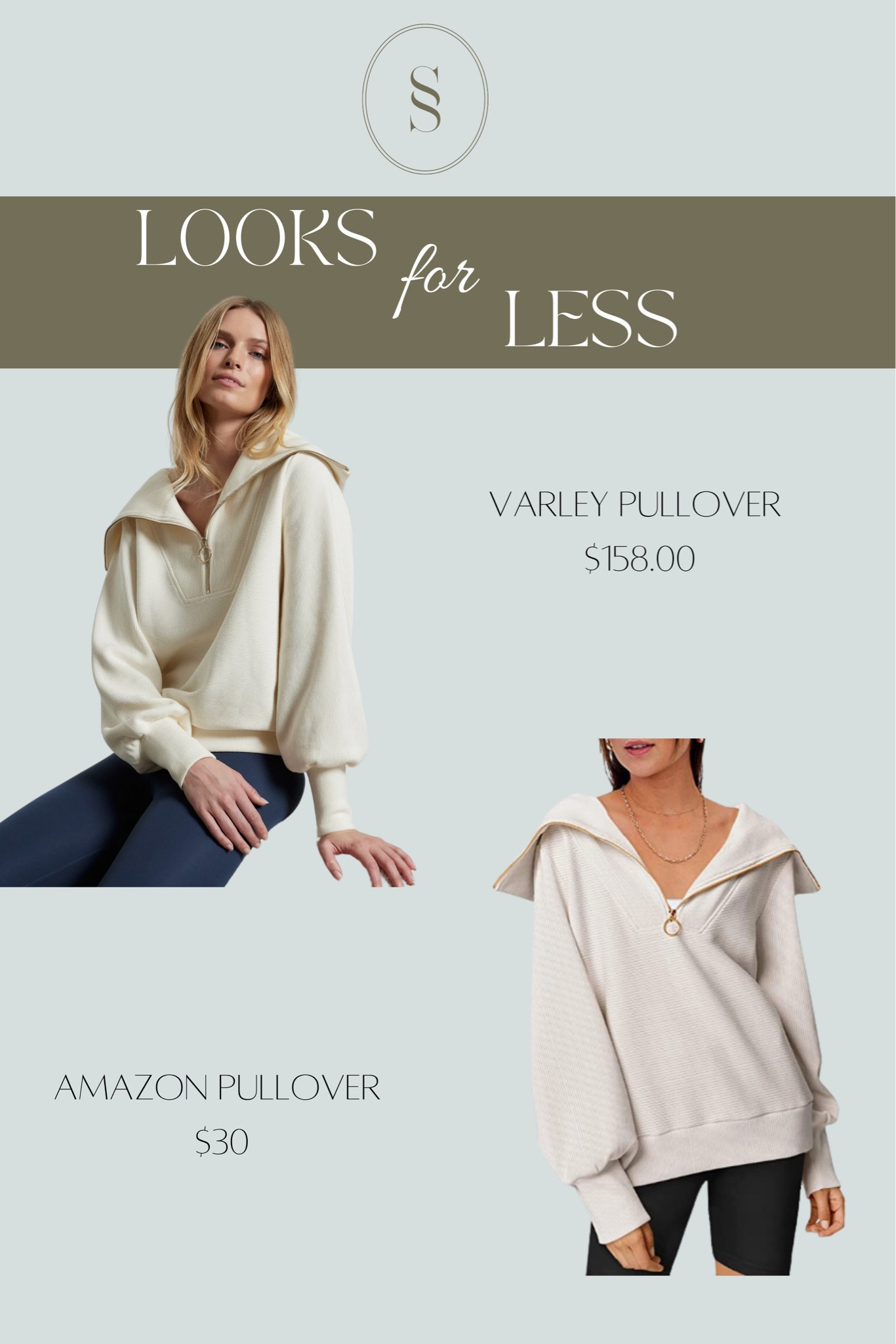 Varley vine pullover DUPE! grab this look for less for under $30 today 👏 

#LTKunder50 #LTKSeasonal